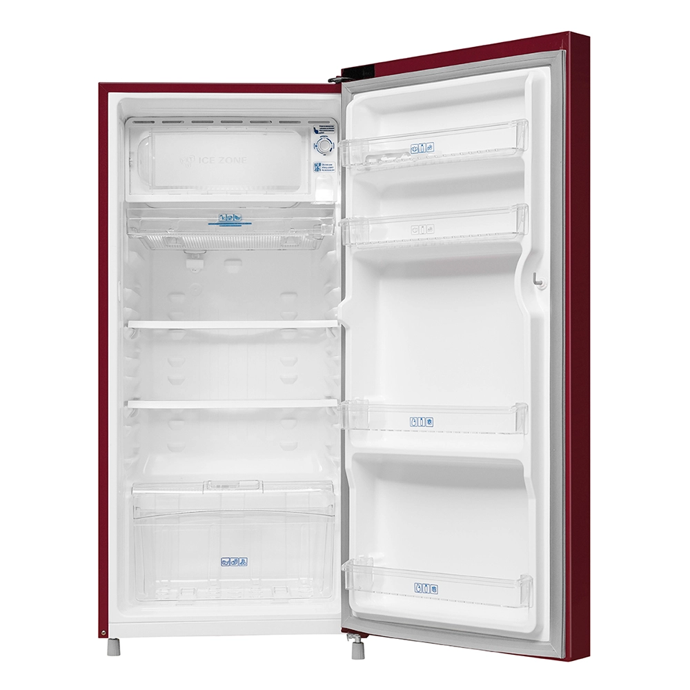 Haier 190L 1 Star Direct Cool Single Door Refrigerator with Toughened Glass Shelf in Stunning Red Fire finish HRD-2101CRF-P